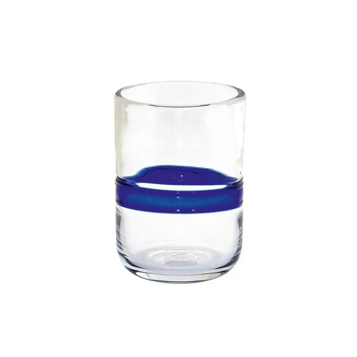 Water Glass with Blue Stripe – High quality House of Dudley homewares