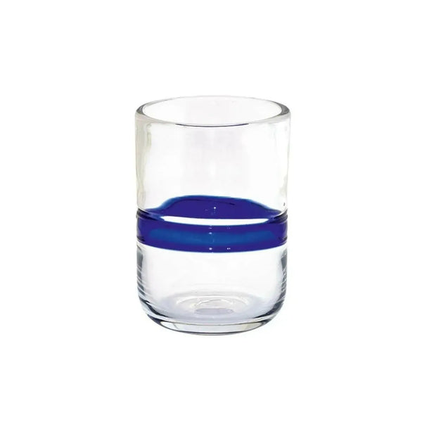 Water Glass with Blue Stripe – High quality House of Dudley homewares