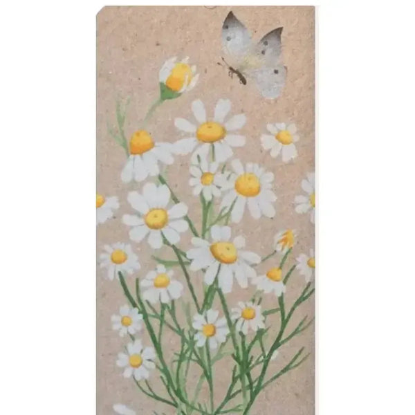 Chamomile Flower and Butterfly Print Gift Tag – botanical gift tag Australia – House of Dudley Adelaide