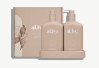 Thumbnail for al.ive body Apricot & Sweet Fig Wash & Lotion Duo in tray – boutique bath gift Australia – House of Dudley Adelaide