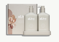Thumbnail for al.ive body Sea Cotton & Coconut Wash & Lotion Duo in tray – boutique bath gift Australia – House of Dudley Adelaide