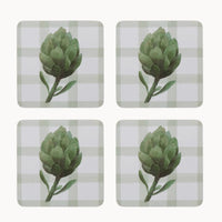 Thumbnail for Artichoke Square Coasters Set of 4