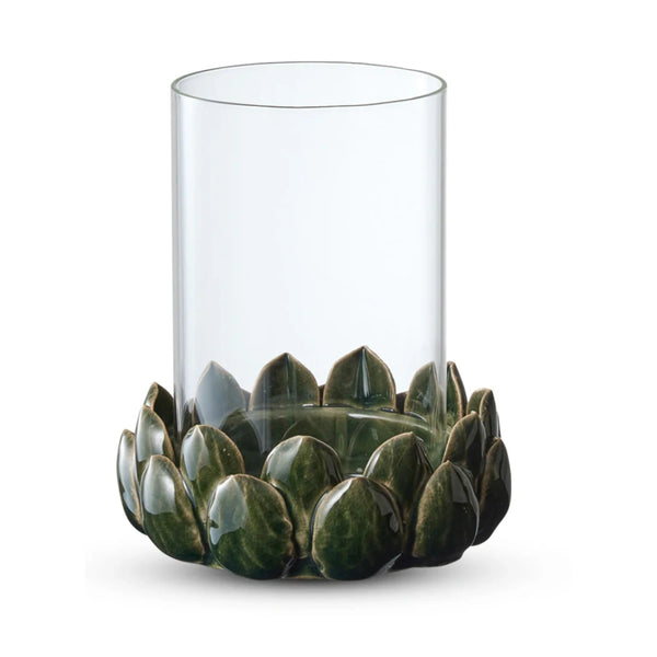 Artichoke Ceramic Hurricane Vase