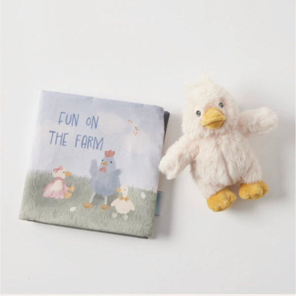 Baby Activity Fabric Book & Toy Set Farm Animals