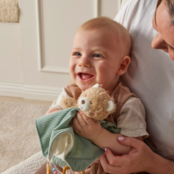 Baby Comforter Teddy Bear with Teether, Sage