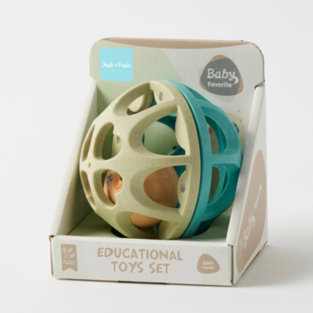 Baby Rattle Eco-Friendly Baby Ball — Soft Sensory Toy