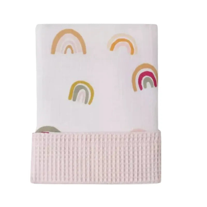 Baby Waffle Blanket - Pink Rainbow | House of Dudley