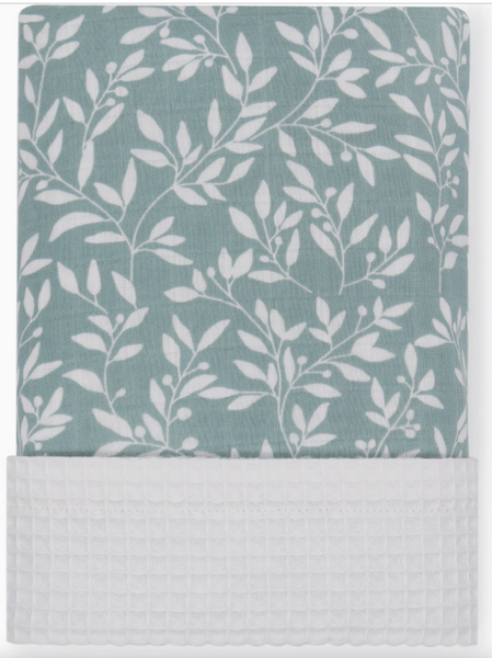 Baby Waffle Blanket- White Olive