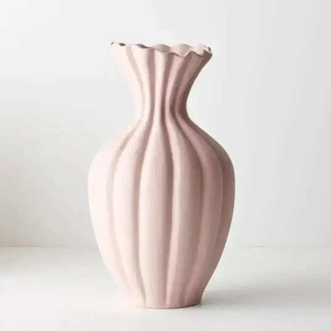 Basma Vase - Light Pink40cm – Elegant vessel for fresh or dried blooms | House of Dudley