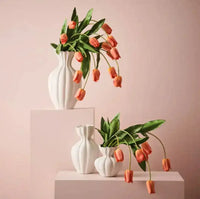 Thumbnail for Basma Vase - White30cm – Elegant vessel for fresh or dried blooms | House of Dudley