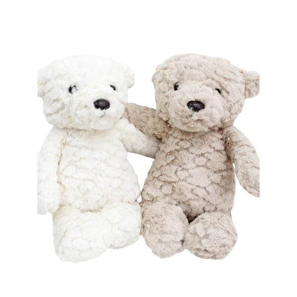 Coffee Edmond plush bear, alternate view
