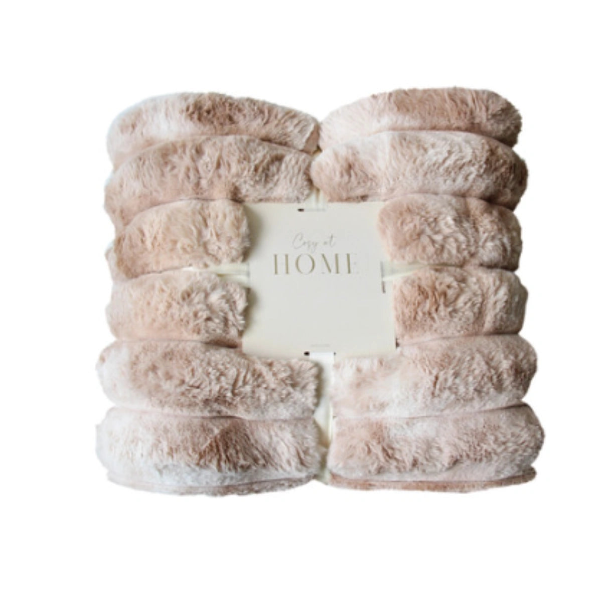 Close detail of the dappled crepe faux fur texture and quilted puffer stitching