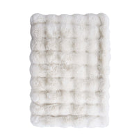 Thumbnail for Lux faux fur blanket in Hamptons cream