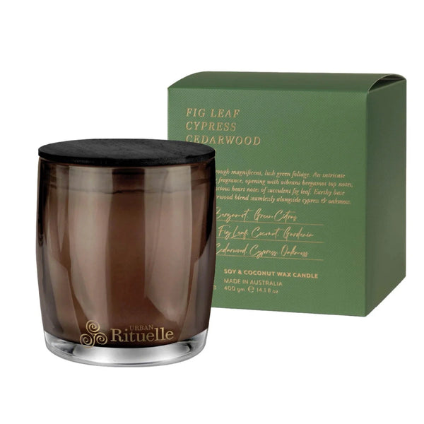 Fig Leaf, Cypress, Cedarwood, Moss Scented Soy Candle | 400gm
