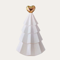 Thumbnail for Ceramic Christmas Tree Gold Heart