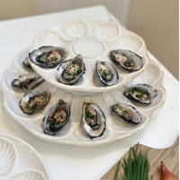 Thumbnail for Ceramic Oyster Platter – Antique White