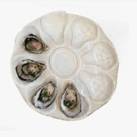 Thumbnail for Ceramic oyster stand in antique white