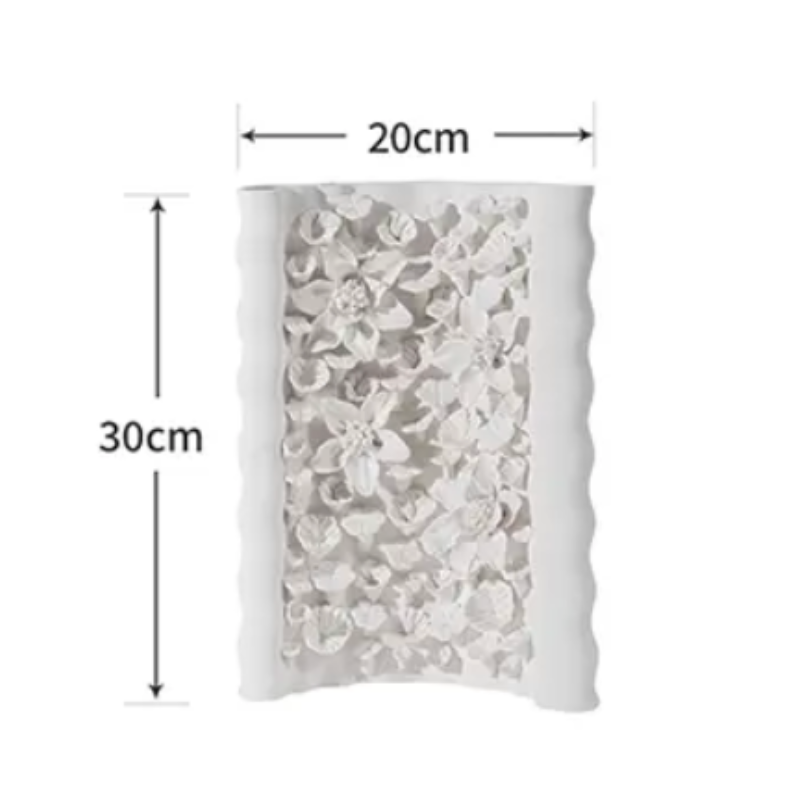 Petal Ceramic Vase Curved Handcrafted Tall