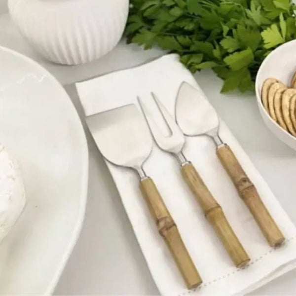 Cheese Knives - Blonde Bamboo - Set of 3 | House of Dudley
