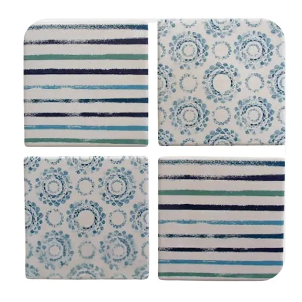Coasters - Blue Pattern -Set of 4 | House of Dudley