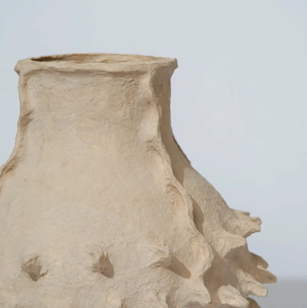 Cotton Mache Seedpod Vessel - Honey