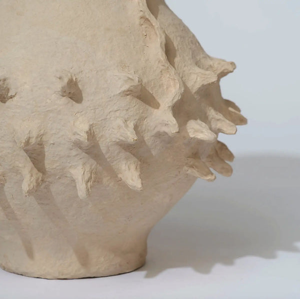 Cotton Mache Seedpod Vessel - Honey