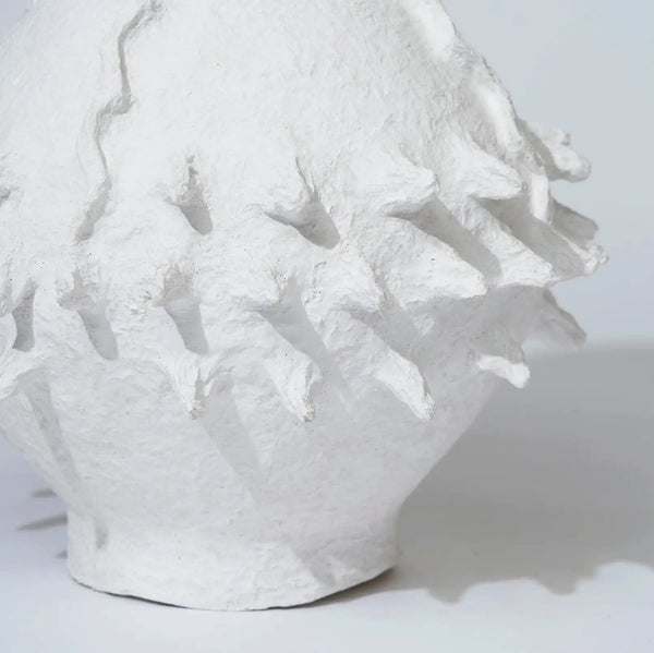 Cotton Mache Seedpod Vessel - Moonlight