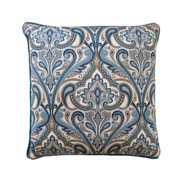 Bleu Paisley Cushion 50x50cm from House of Dudley