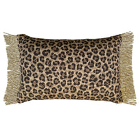 Thumbnail for Bullion Fringe Leopard Cushion 40x60cm from House of Dudley