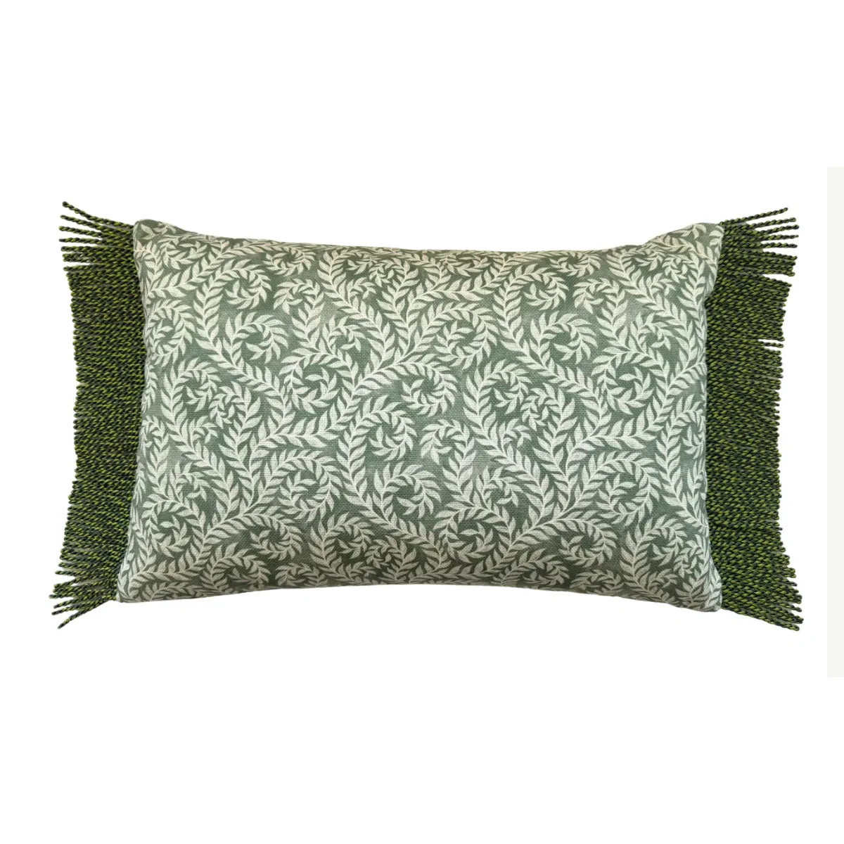 Bullion Fringe Pistachio Vine Cushion 40x60cm from House of Dudley