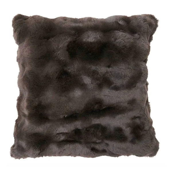 Cushion Lux Faux Fur Espresso