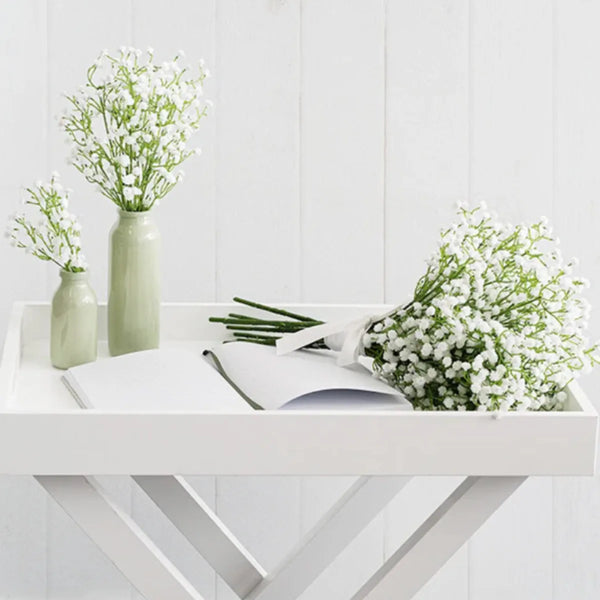 Baby’s Breath Spray 59cm – White Faux Floral Stem