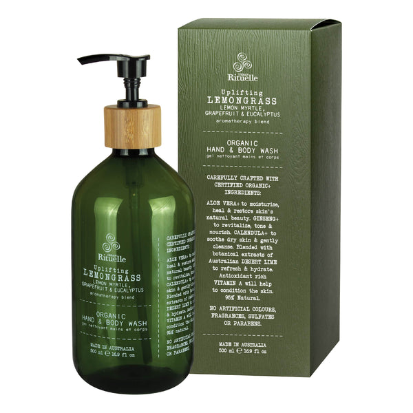 Urban Rituelle Lemongrass, Lemon Myrtle, Grapefruit and Eucalyptus organic hand and body wash, 500ml