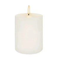 Thumbnail for Flameless Pillar Candle - 7.8cm x 10.1cm - Nordic White | House of Dudley