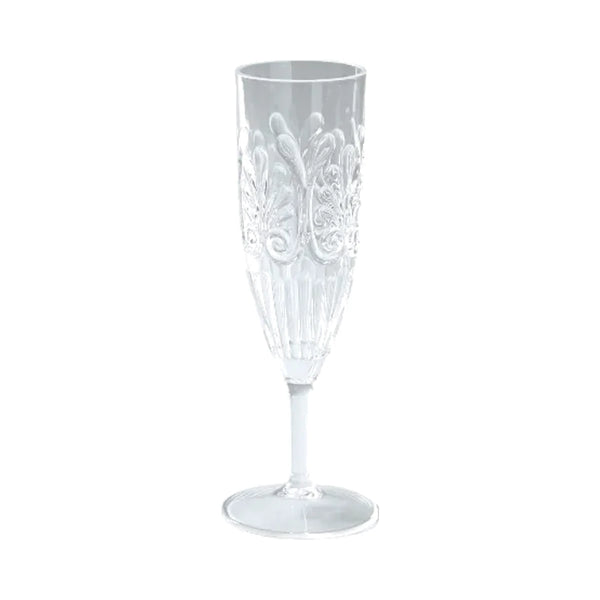 Flemington acrylic champagne flute in clear