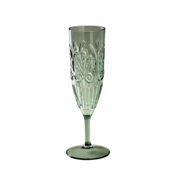 Flemington Acrylic Champagne Flute – Sage Green from House of Dudley