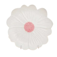 Thumbnail for Noss & Co White with Pink Centre Flower Plate from House of Dudley
