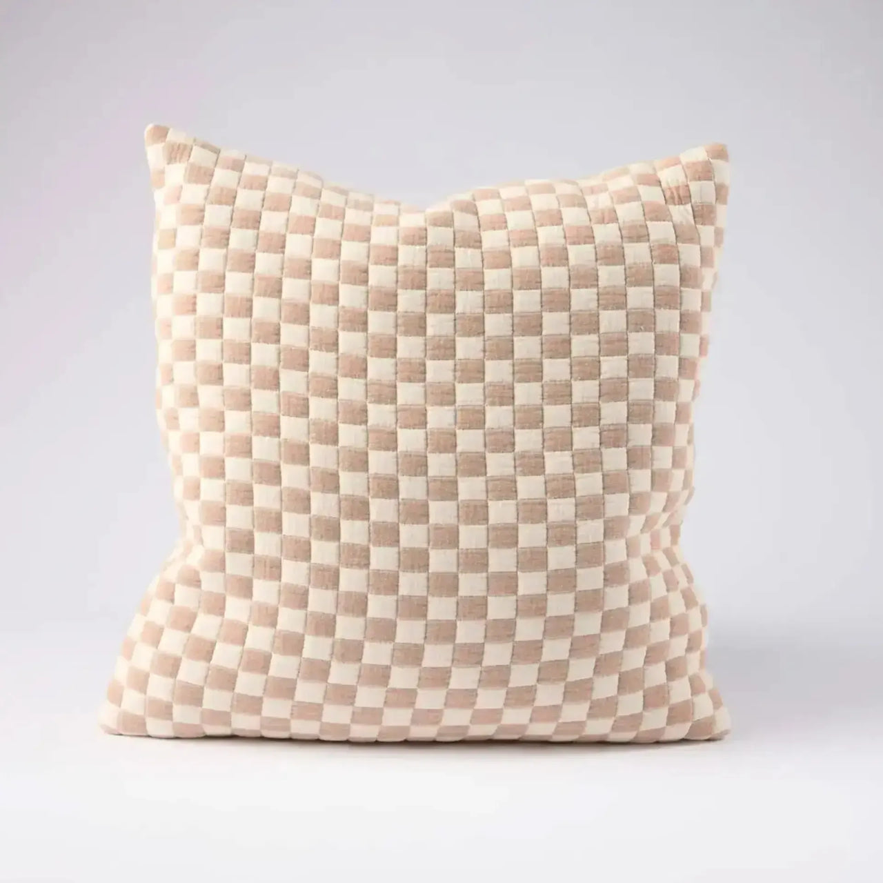 Gambit Cushion - Off White / Nutmeg | House of Dudley