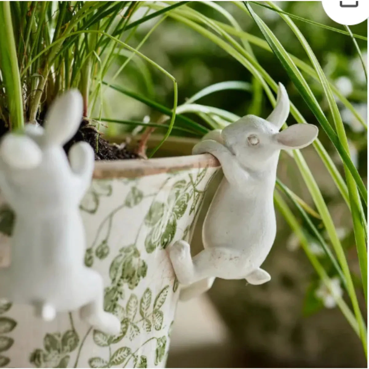 Hanging Bunny Decor White