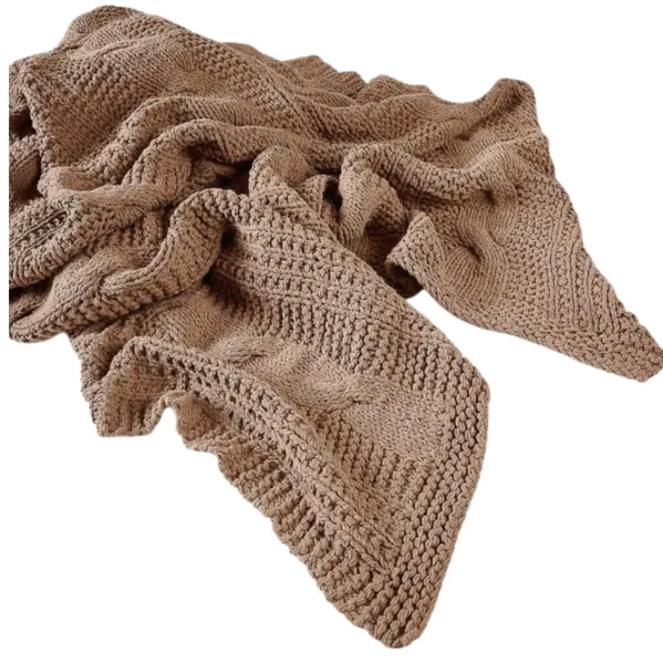Heirloom Hand Knitted Throw – Clay from House of Dudley