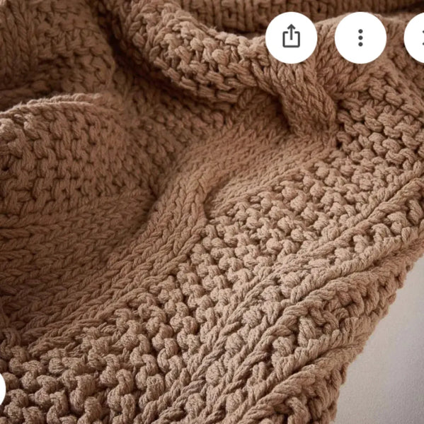 Heirloom Hand Knitted Throw – Clay from House of Dudley