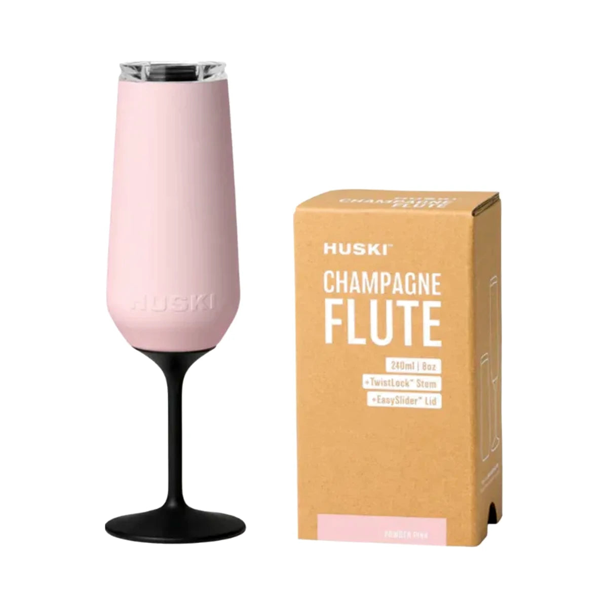 Huski insulated champagne flute in pink