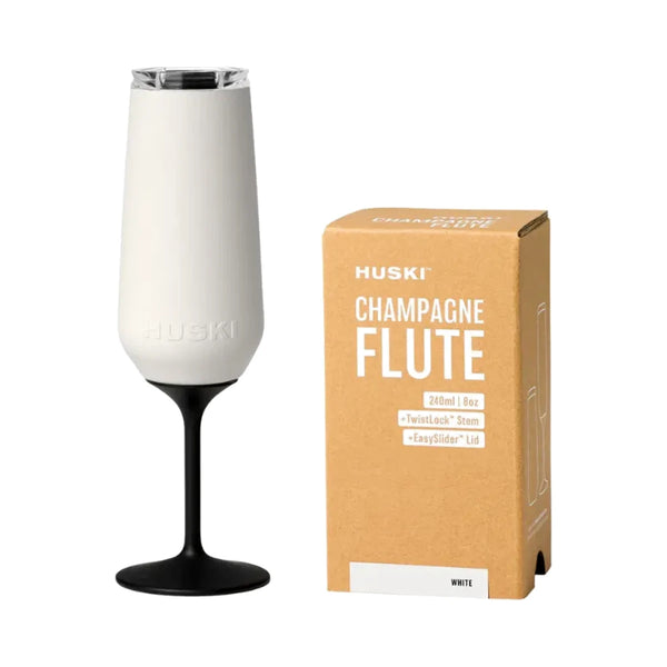 Huski insulated champagne flute in white
