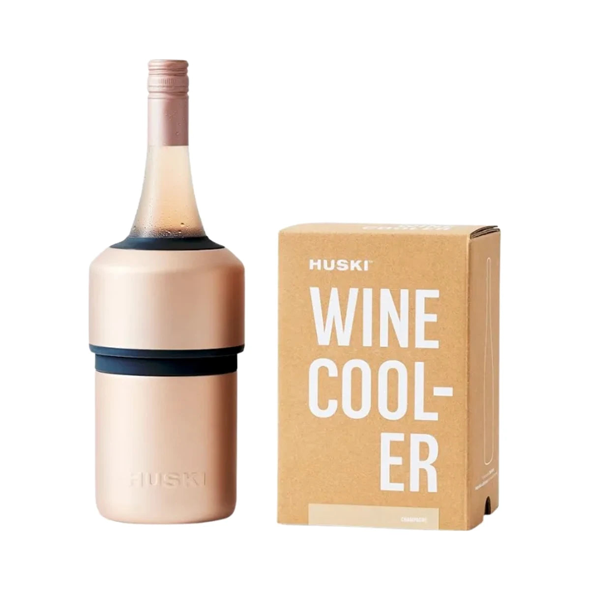 Huski insulated wine cooler in champagne gold