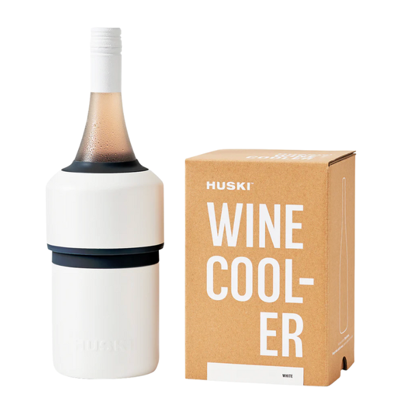 HUSKI wine cooler with packaging on a white background