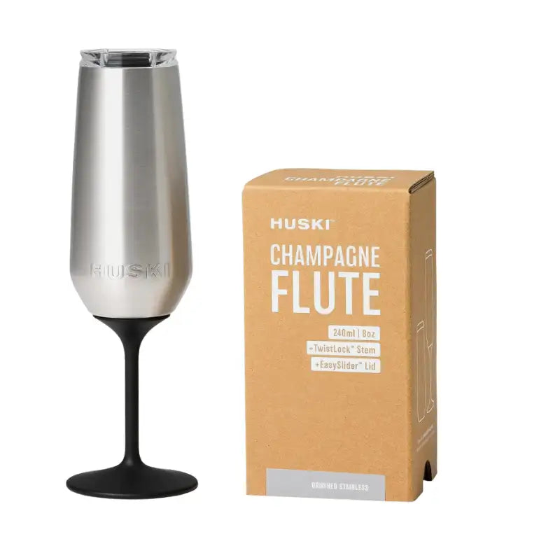 HUSKI Champagne Flute – Brushed Stainless