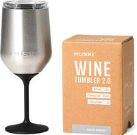 Thumbnail for Huski Wine Tumbler – Brushed Stainless