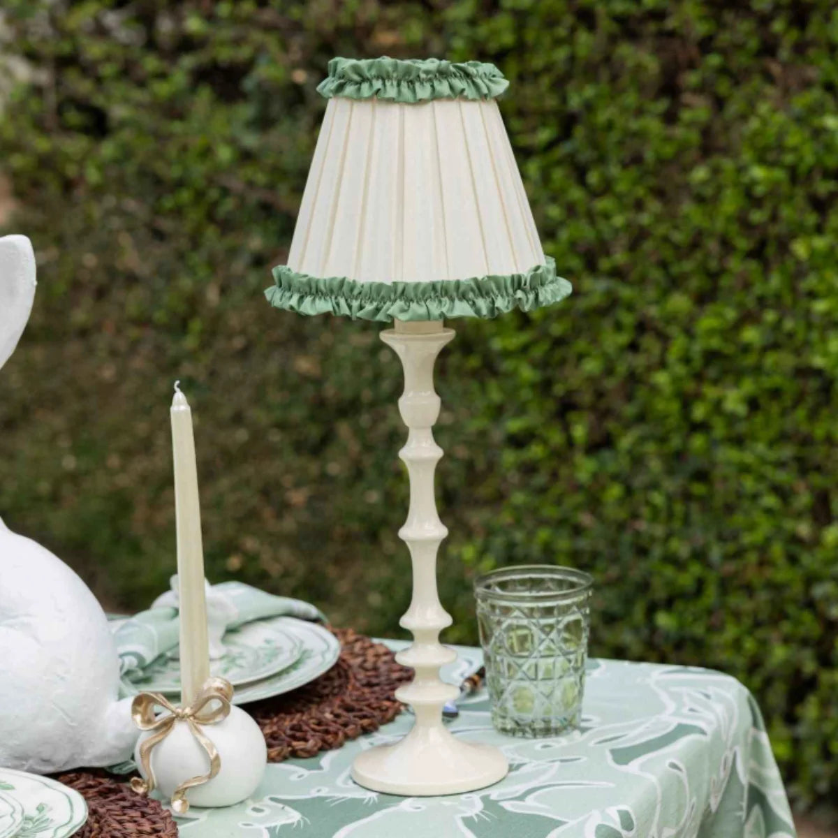Luxe & Beau Ivory Rechargeable Lamp Base – 35.5cm