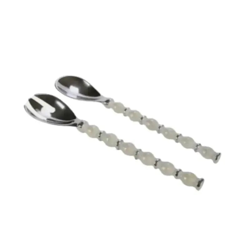 Ivory Beaded Salad Servers | House of Dudley