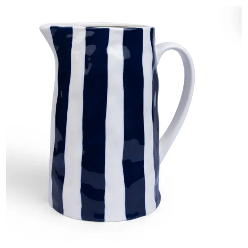 Noss & Co Navy Stripe Jug Medium from House of Dudley